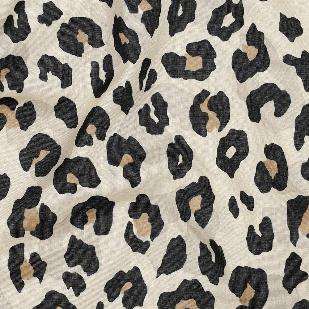 Baumwolle Voile Animal Skin Leo sand