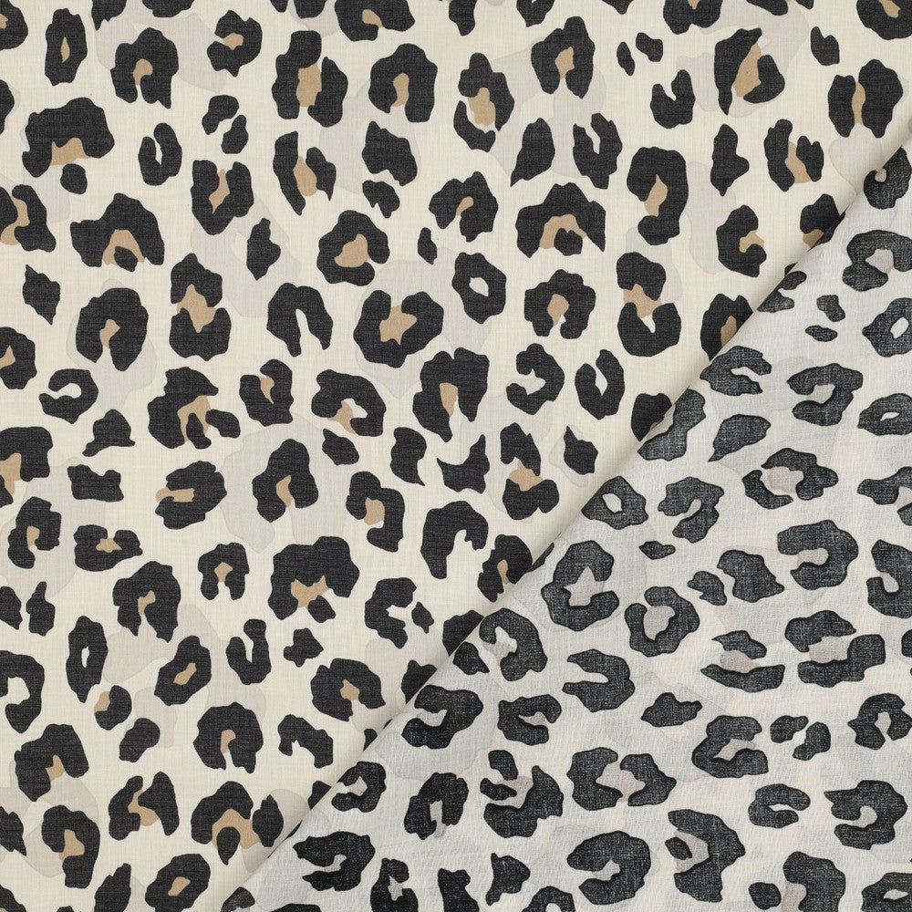 Baumwolle Voile Animal Skin Leo sand