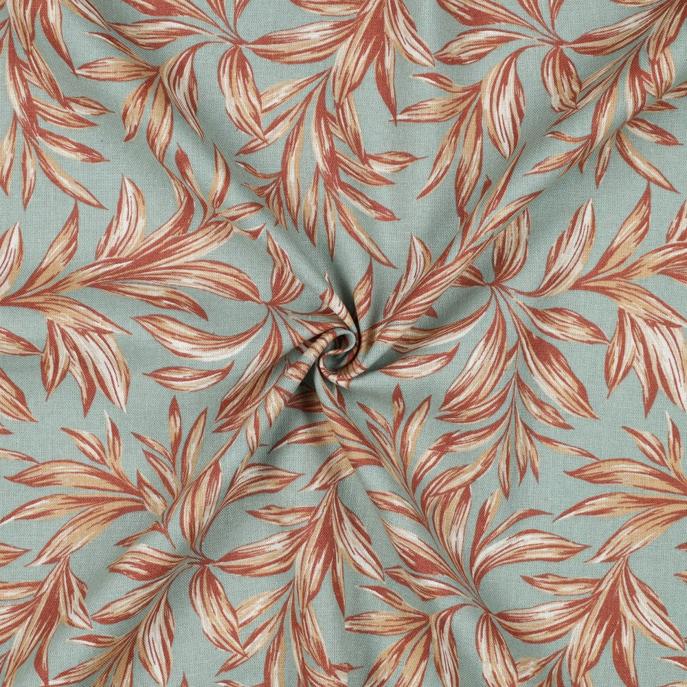 Leinen Viskose washed Leaves mistel rost