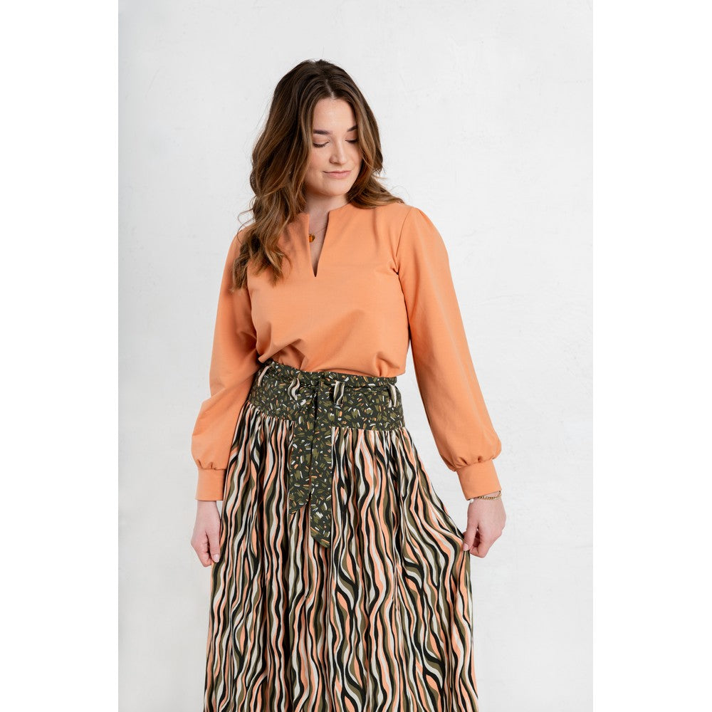 Viskose Bluse Blumen rost bordeaux Pommé