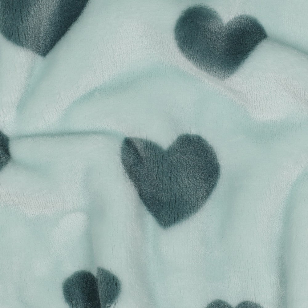Fleece Kuschel Hearts Herzen mistel