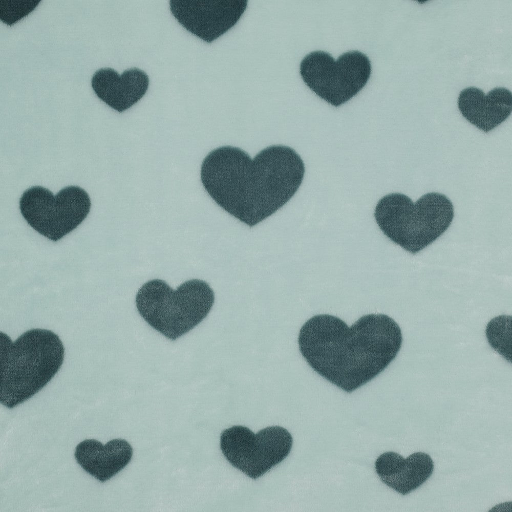 Fleece Kuschel Hearts Herzen mistel