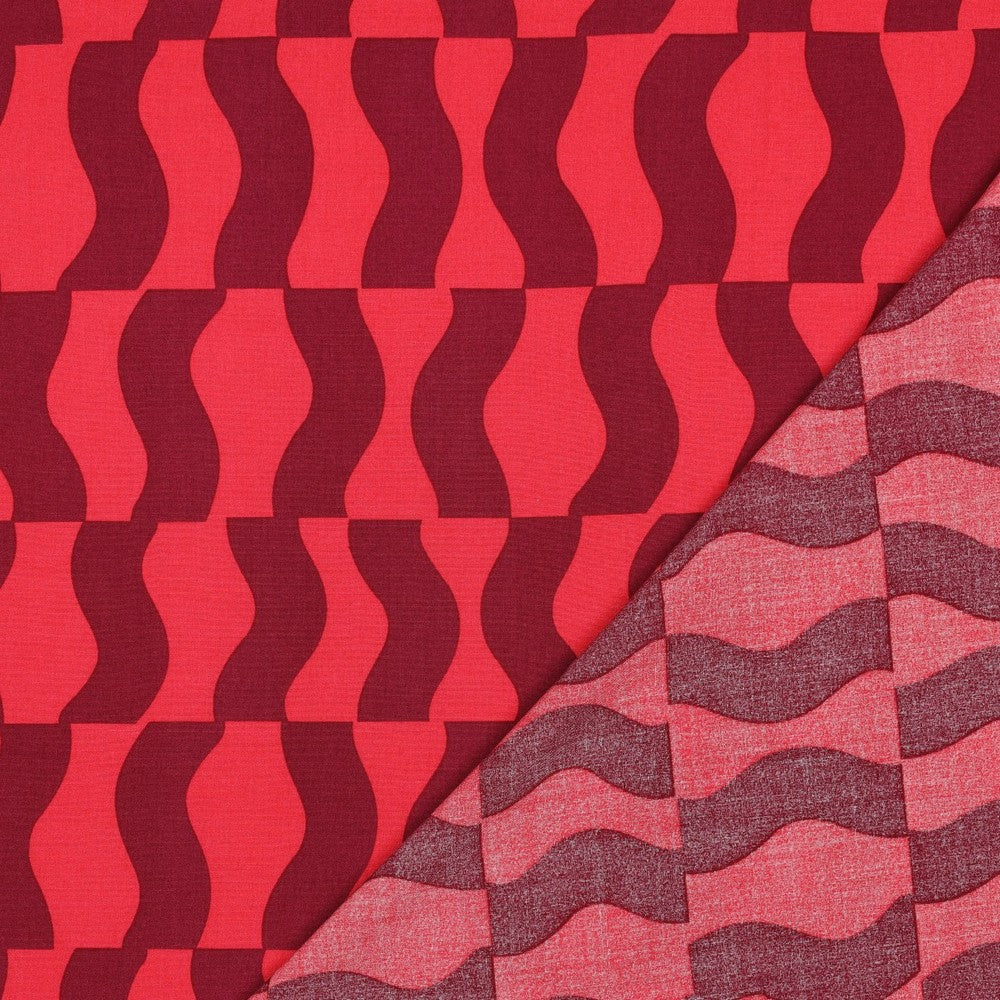 Viskose Lenzing Ecovero Graphic cerise rot