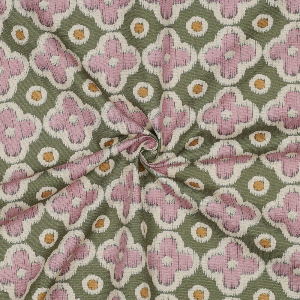 Canvas digital Abstract Flowers mauve