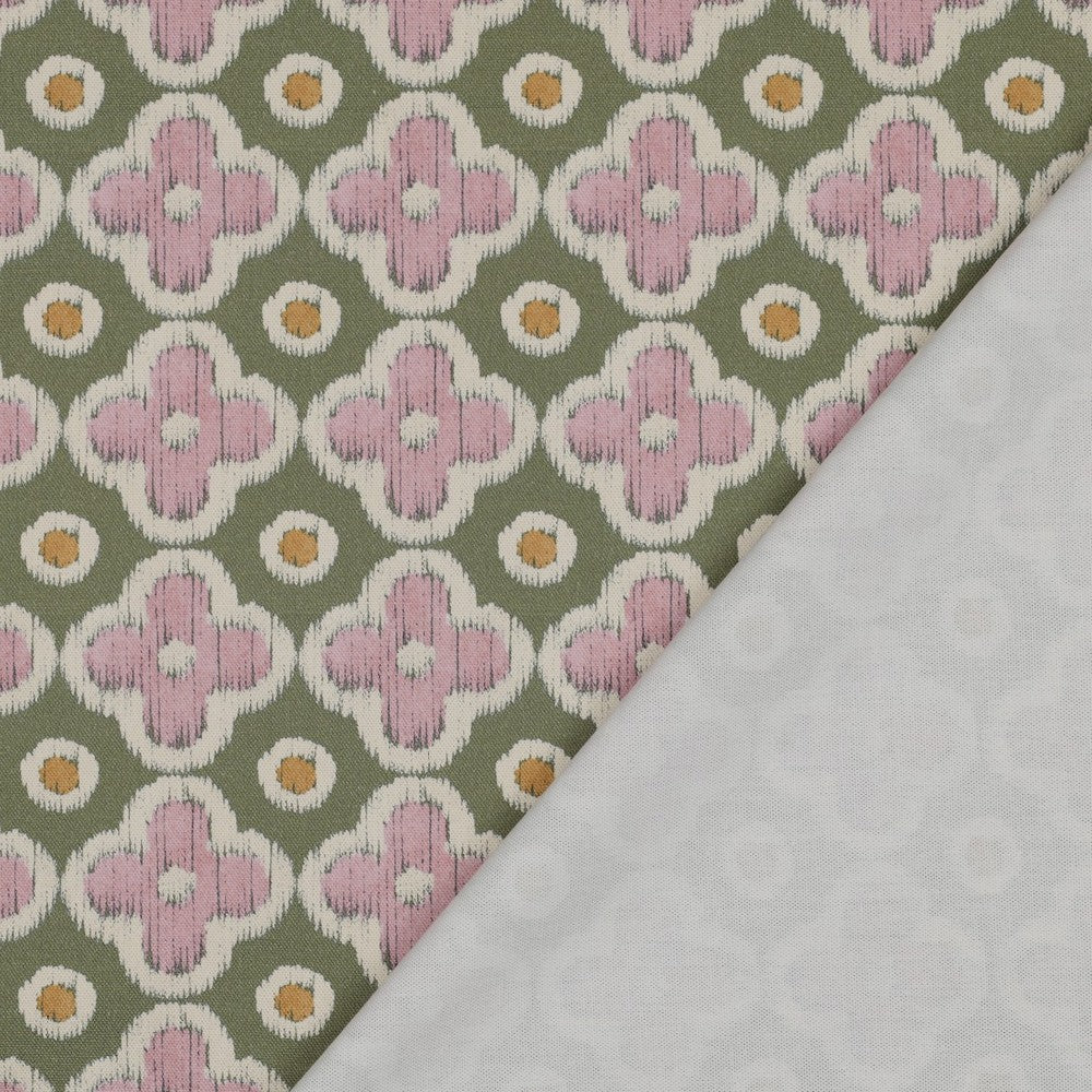Canvas digital Abstract Flowers mauve