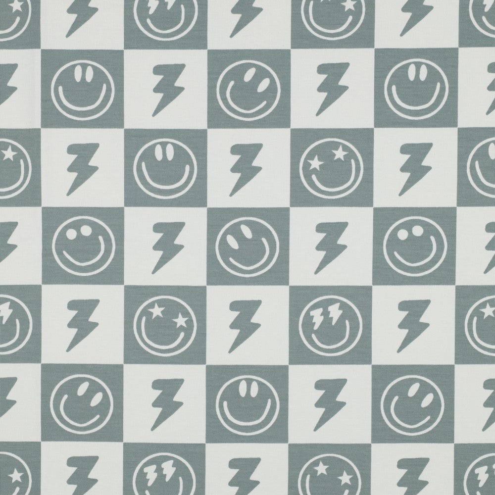 Jersey Happy Faces Smiley Kombi mistel