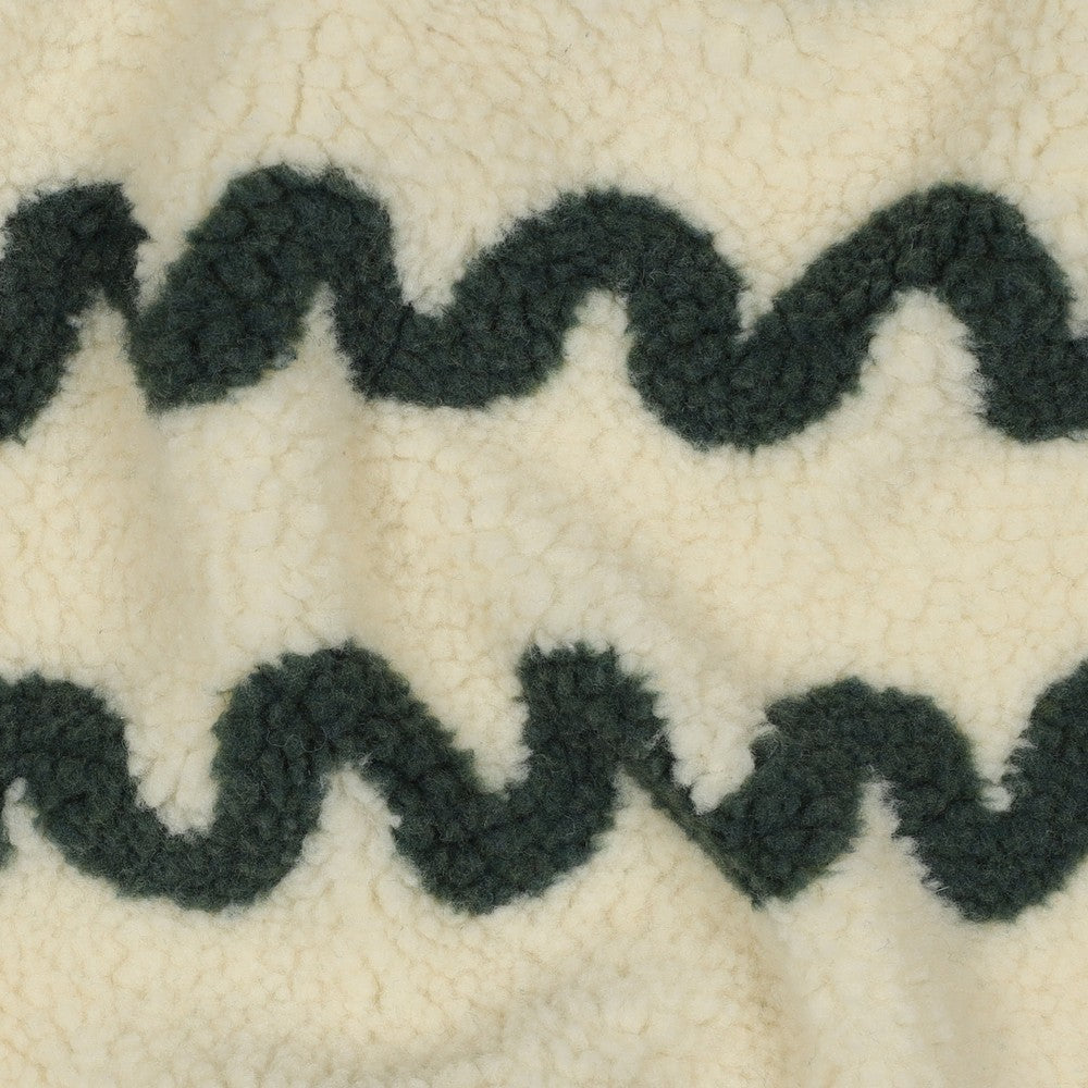 Teddystoff Jacquard Waves grün natural