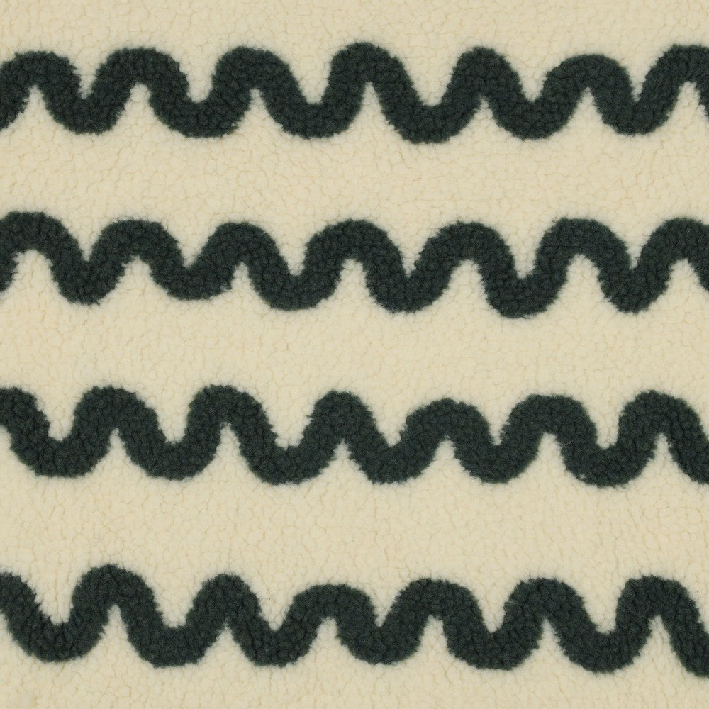 Teddystoff Jacquard Waves grün natural