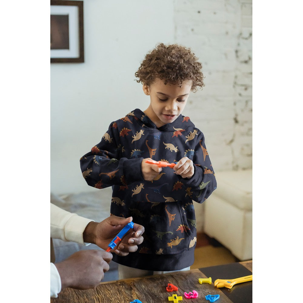 Sweat Soft Abstrakt Dinos braun