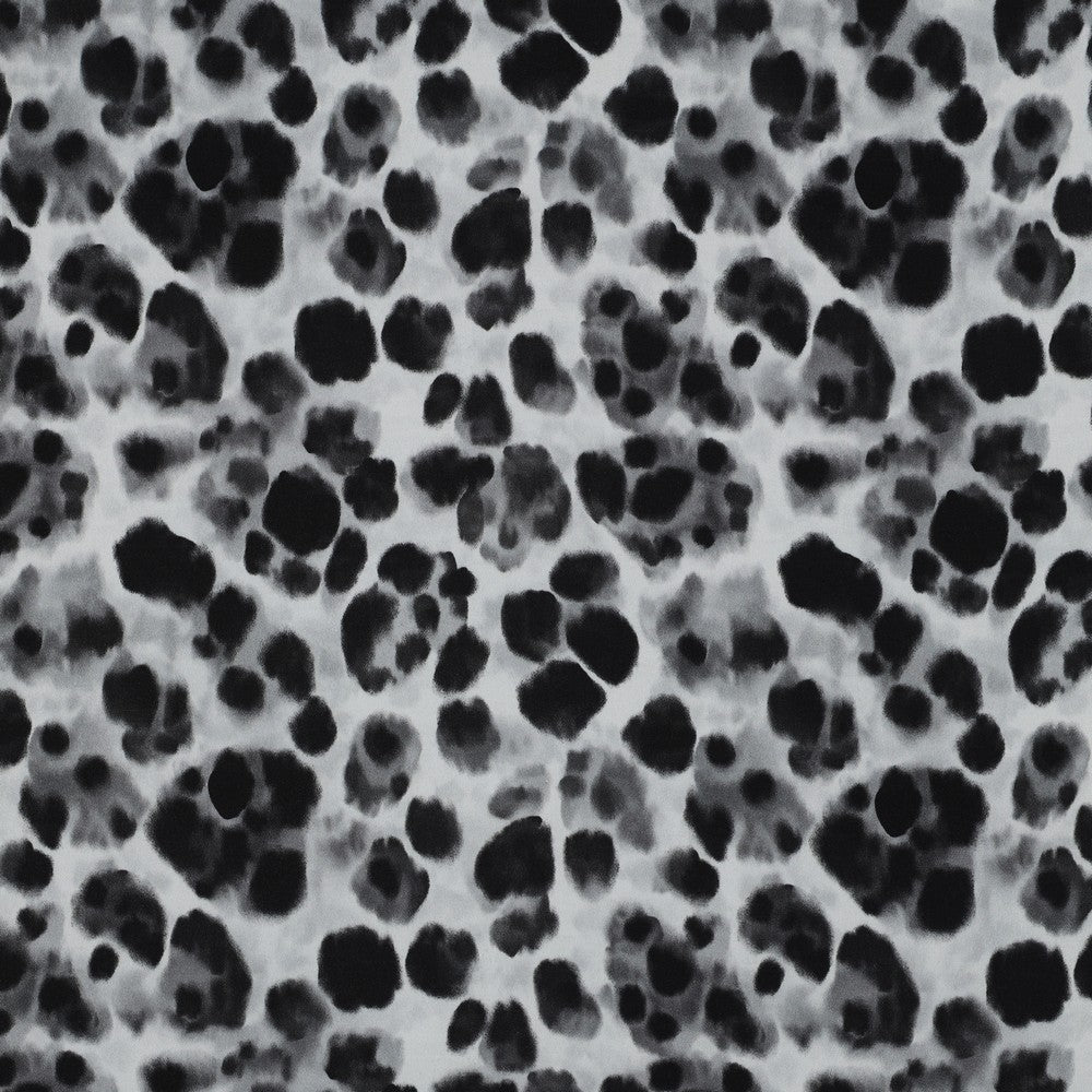 Viskose Satin digital Animal Skin schwarz grau