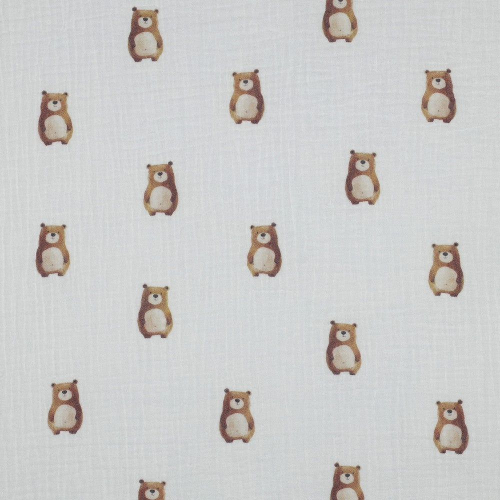 Musselin Bio digital Animals Bären natural