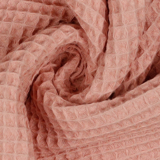 Waffelpiqué uni blush