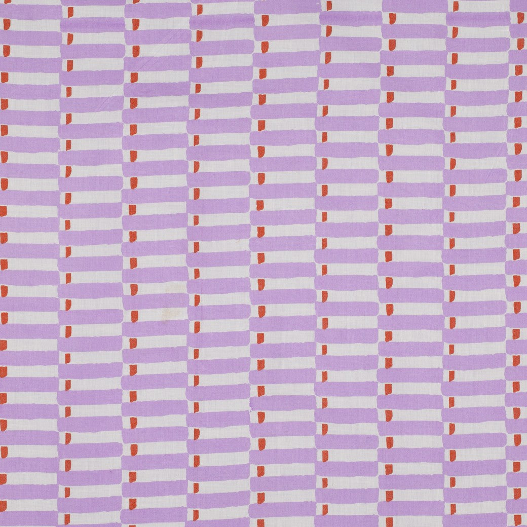 Handgefertigte Blockgedruckte geometrisch lila