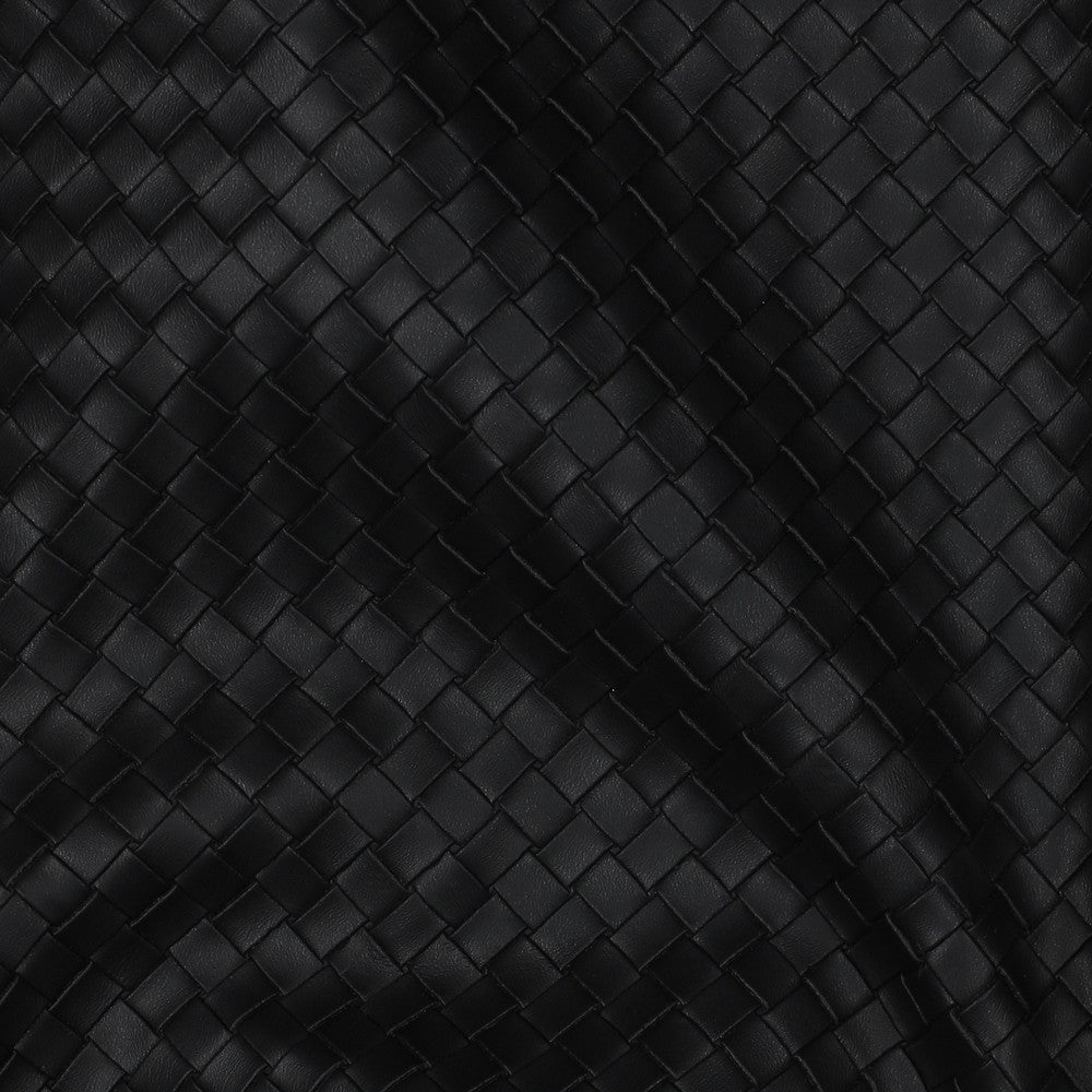 Kunstleder Woven klein schwarz