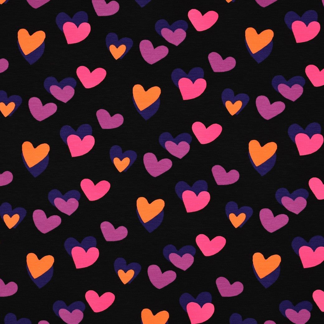 Bald erhältlich - Jersey Herzen neon schwarz