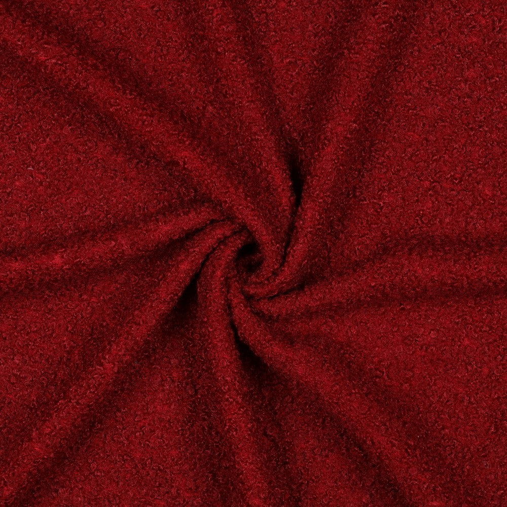 Bouclé uni weinrot