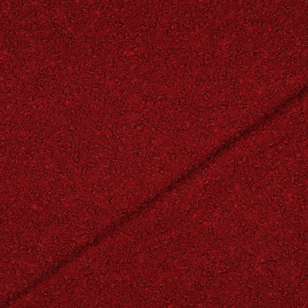 Bouclé uni weinrot