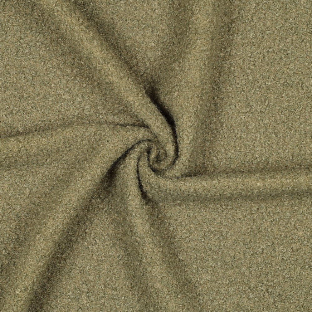 Bouclé uni moosgrün