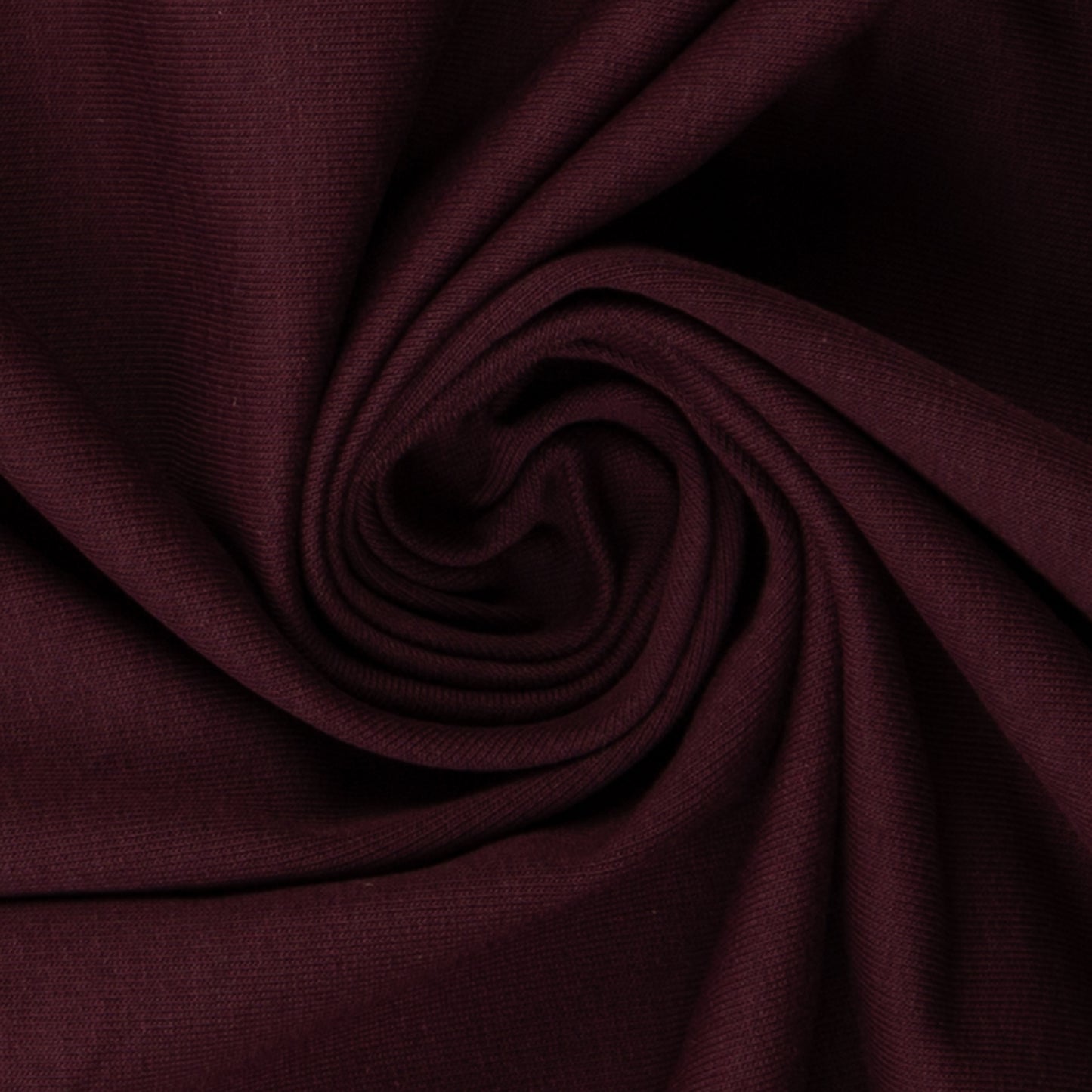 Sweat French Terry Maike uni aubergine RESTSTÜCK 0,47m