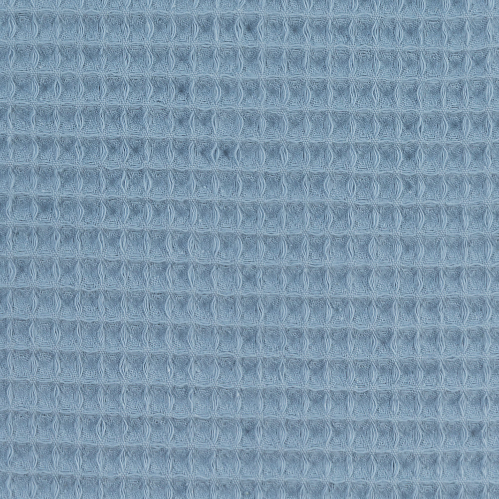Waffelpiqué uni rauchblau
