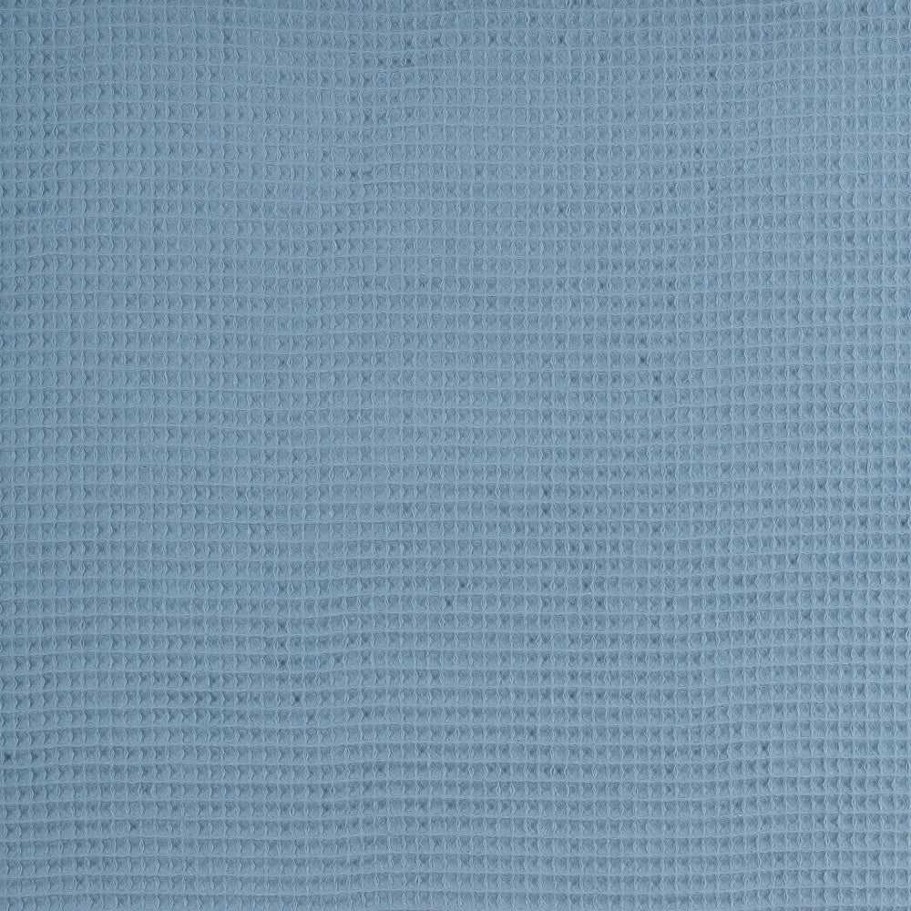 Waffelpiqué uni rauchblau