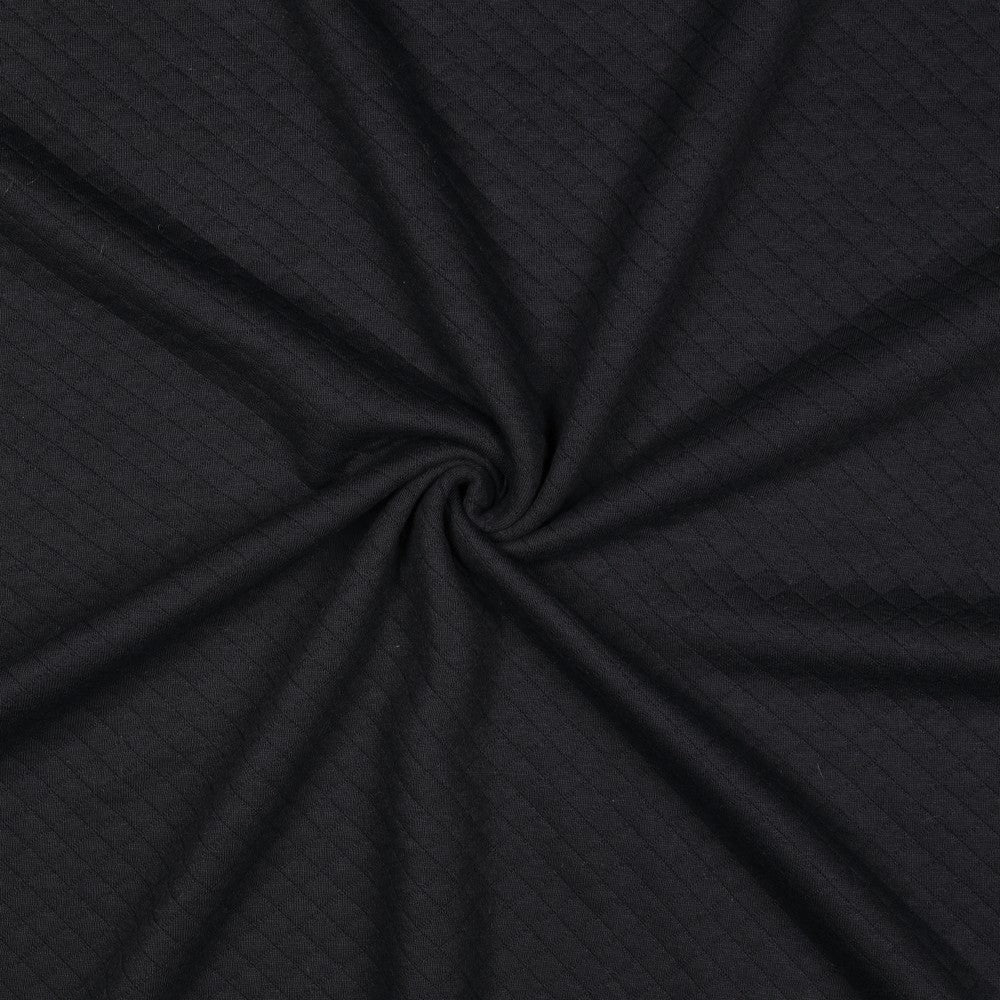 Sweatstoff Stepper Quilt schwarz