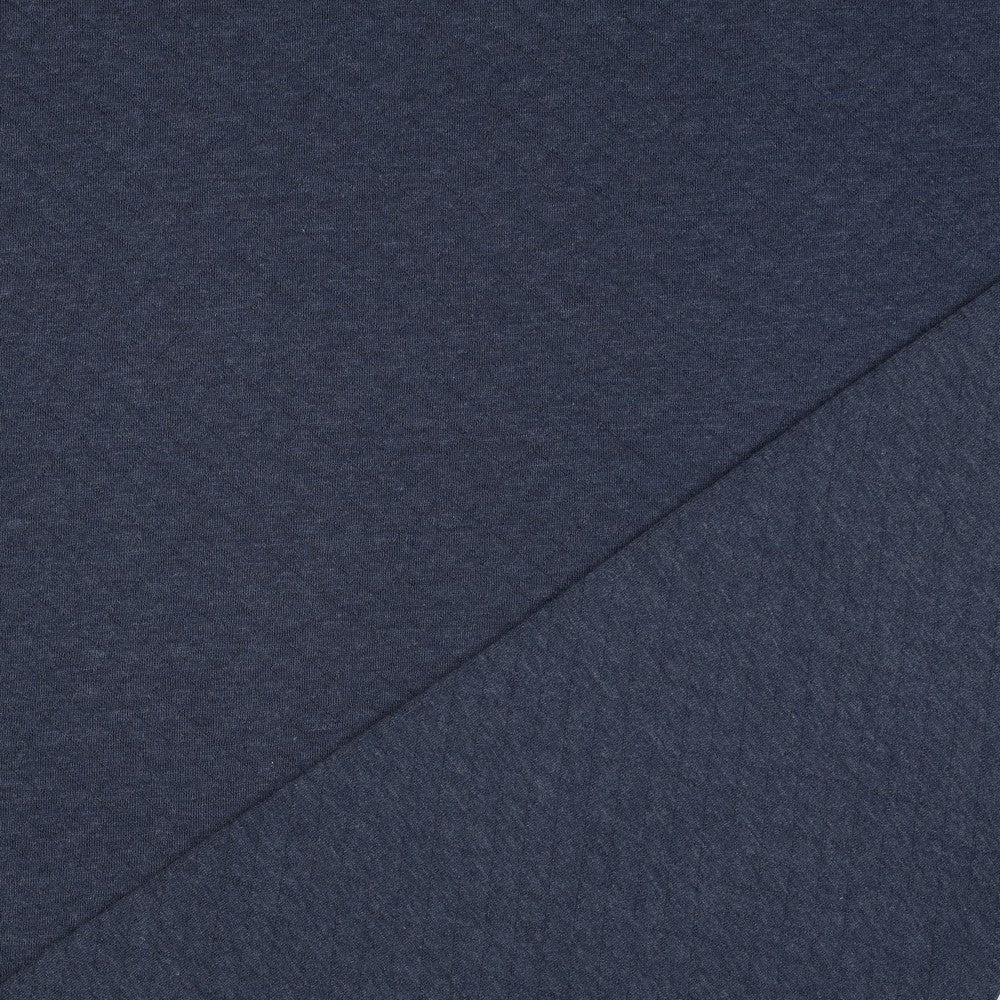 Sweatstoff Stepper Quilt indigo meliert