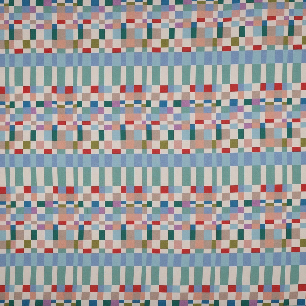 Bald erhältlich - Viskose Bluse digital Abstrakt karo bunt