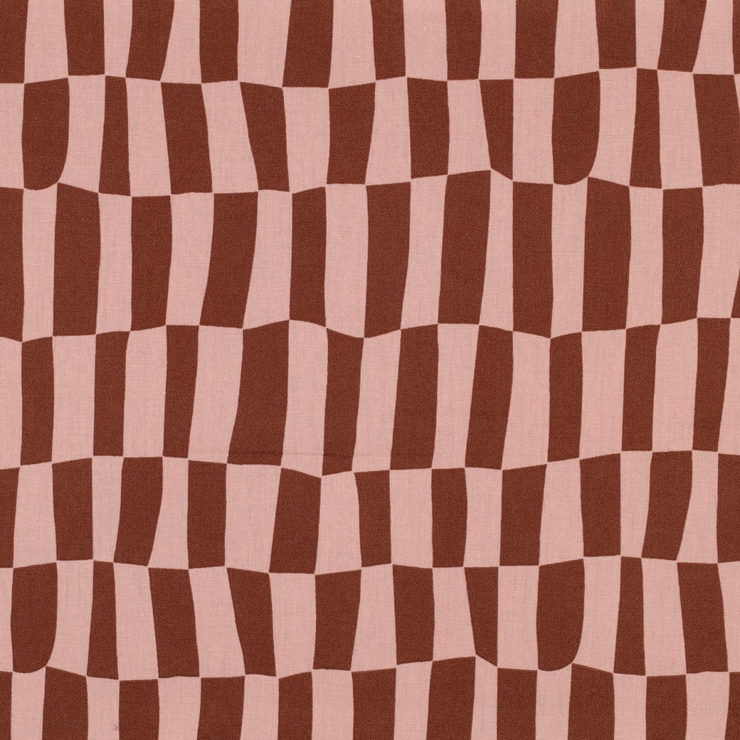 Baumwolle Bio karos by Jennifer Bouron rosa braun