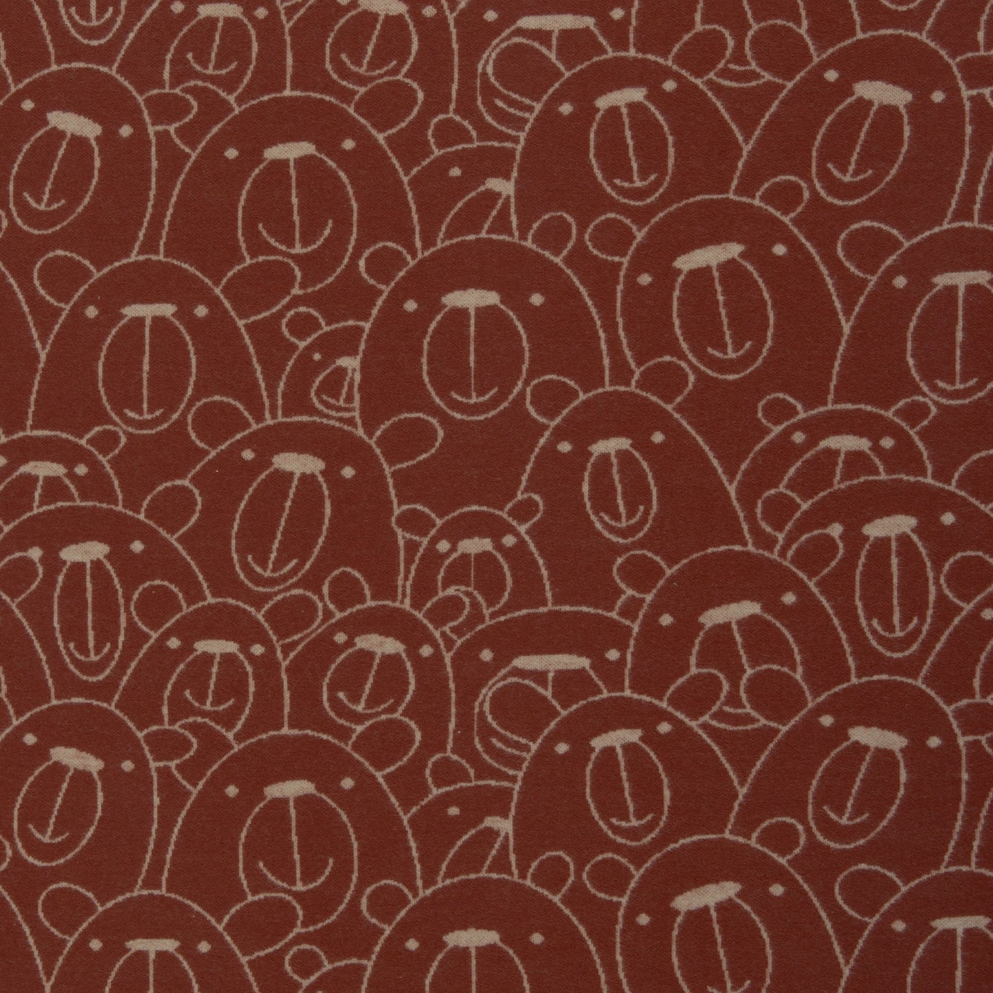 Jacquard Jersey Xaver Bären terrakotta
