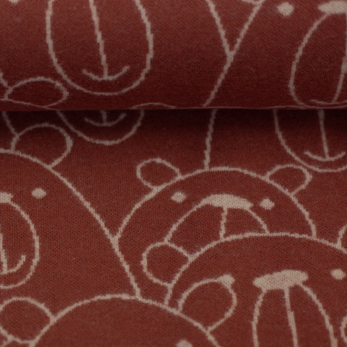 Jacquard Jersey Xaver Bären terrakotta
