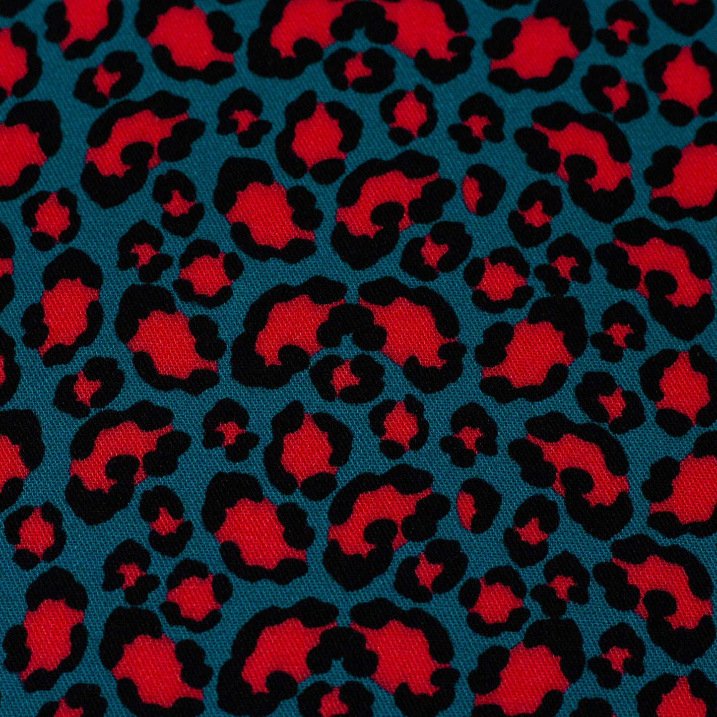 Viskose Animalprint Leo petrol