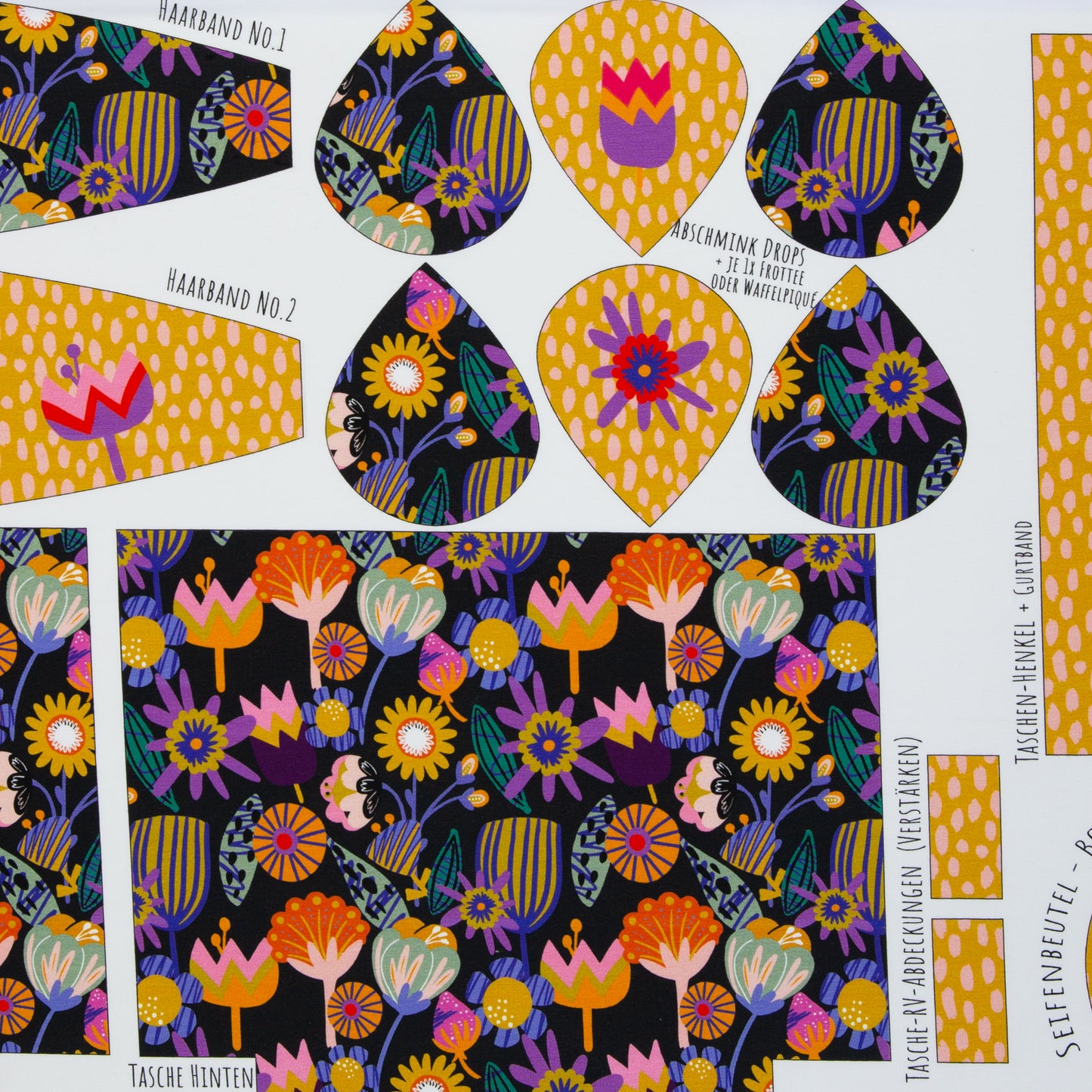 Panel Beauty Kit by Cherry Picking Autumn Flowers schwarz 1 Stück
