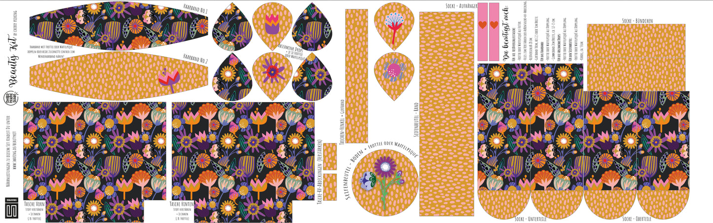 Panel Beauty Kit by Cherry Picking Autumn Flowers schwarz 1 Stück