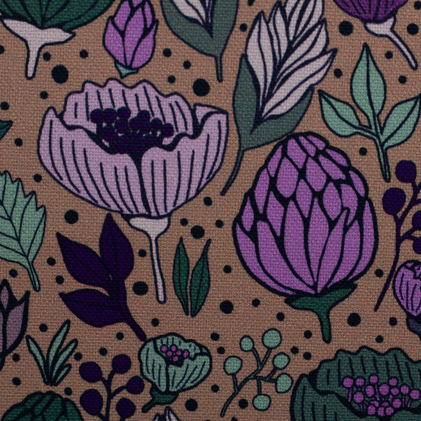 Canvas Garden Stories by Emjo Design Blumen altrosa smaragd