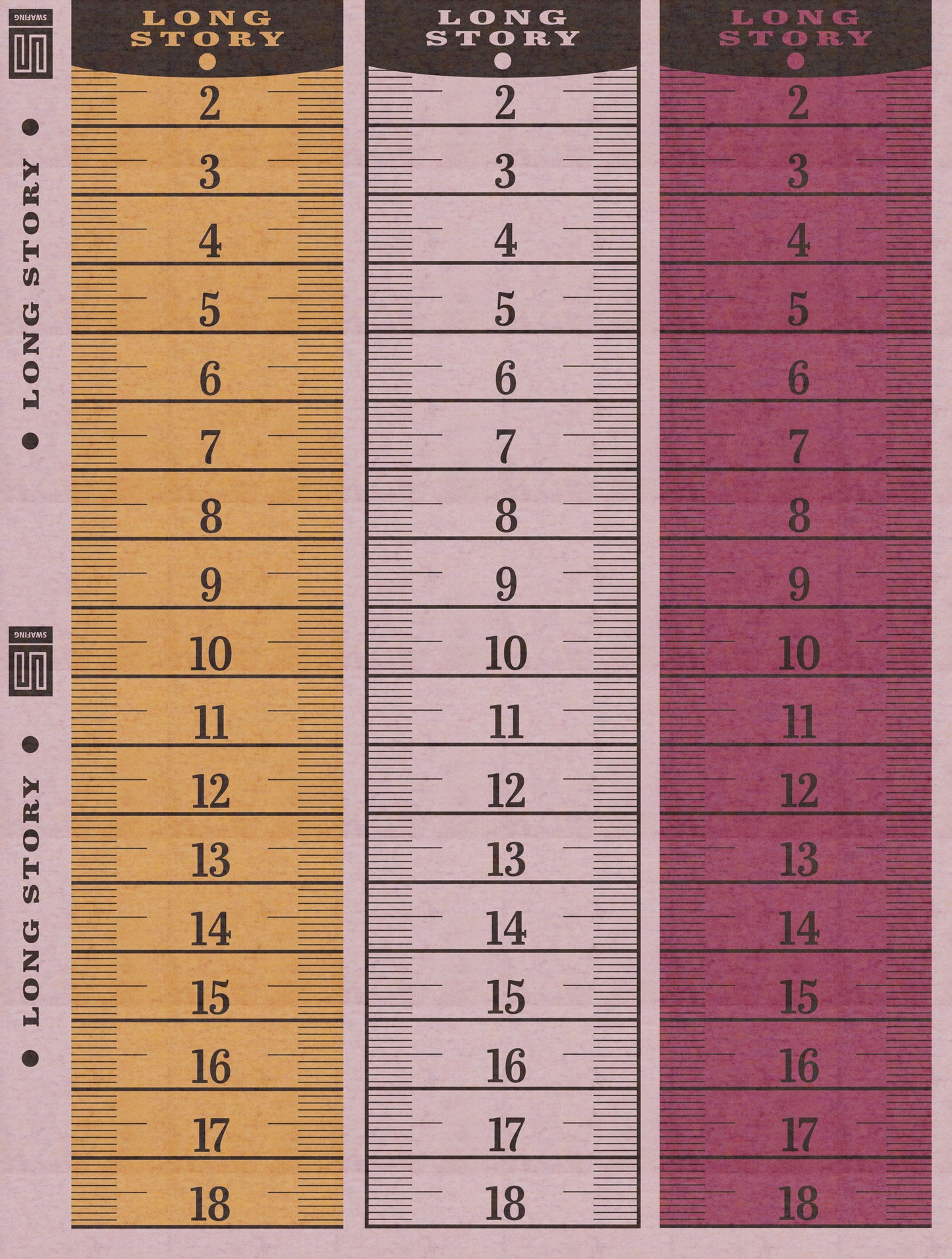 Jacquard Jersey Long Story Maßband XXL Panel 210cm