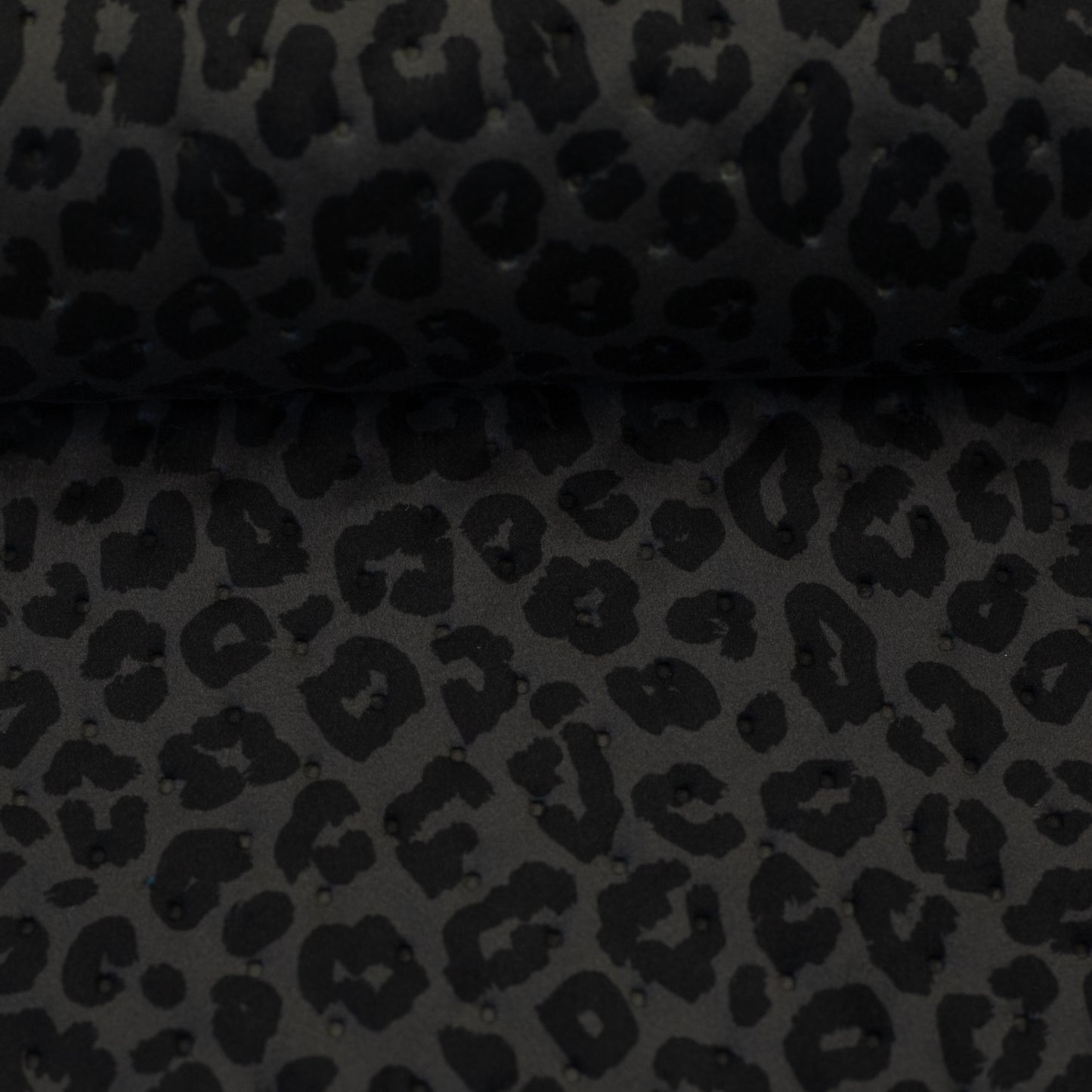 Stepper Samt Samos Leo Animalprint grau schwarz
