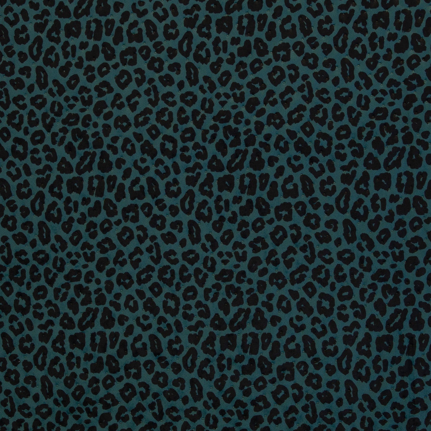 Stepper Samt Samos Leo Animalprint petrol schwarz