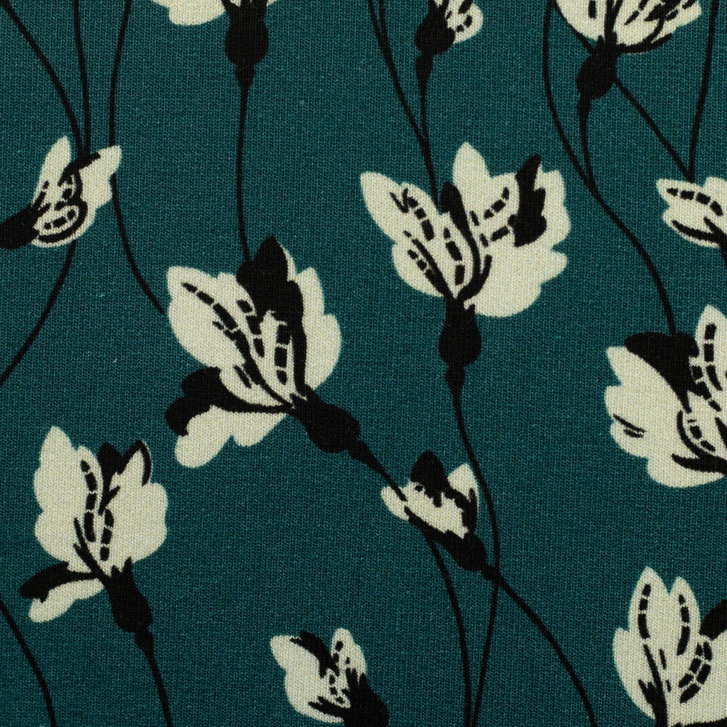 Jersey Kalamos Flowers teal