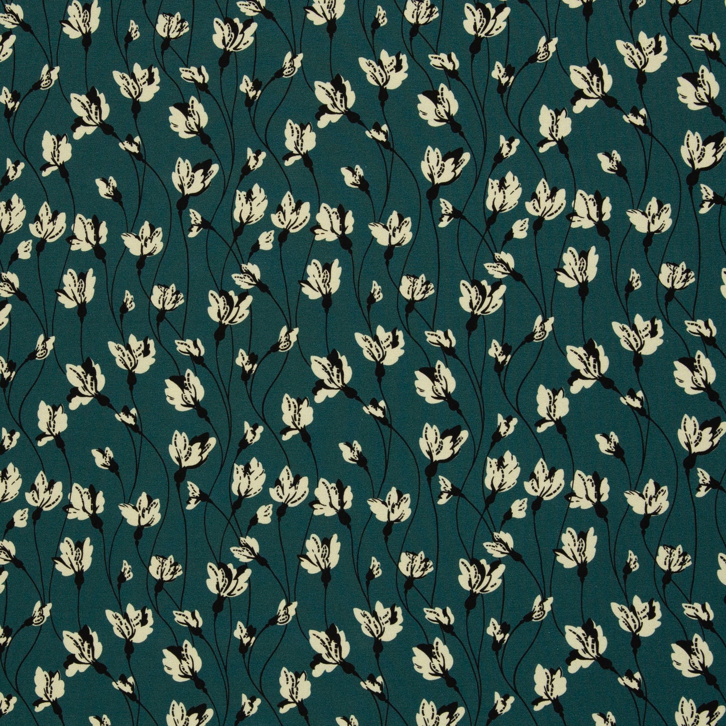 Jersey Kalamos Flowers teal