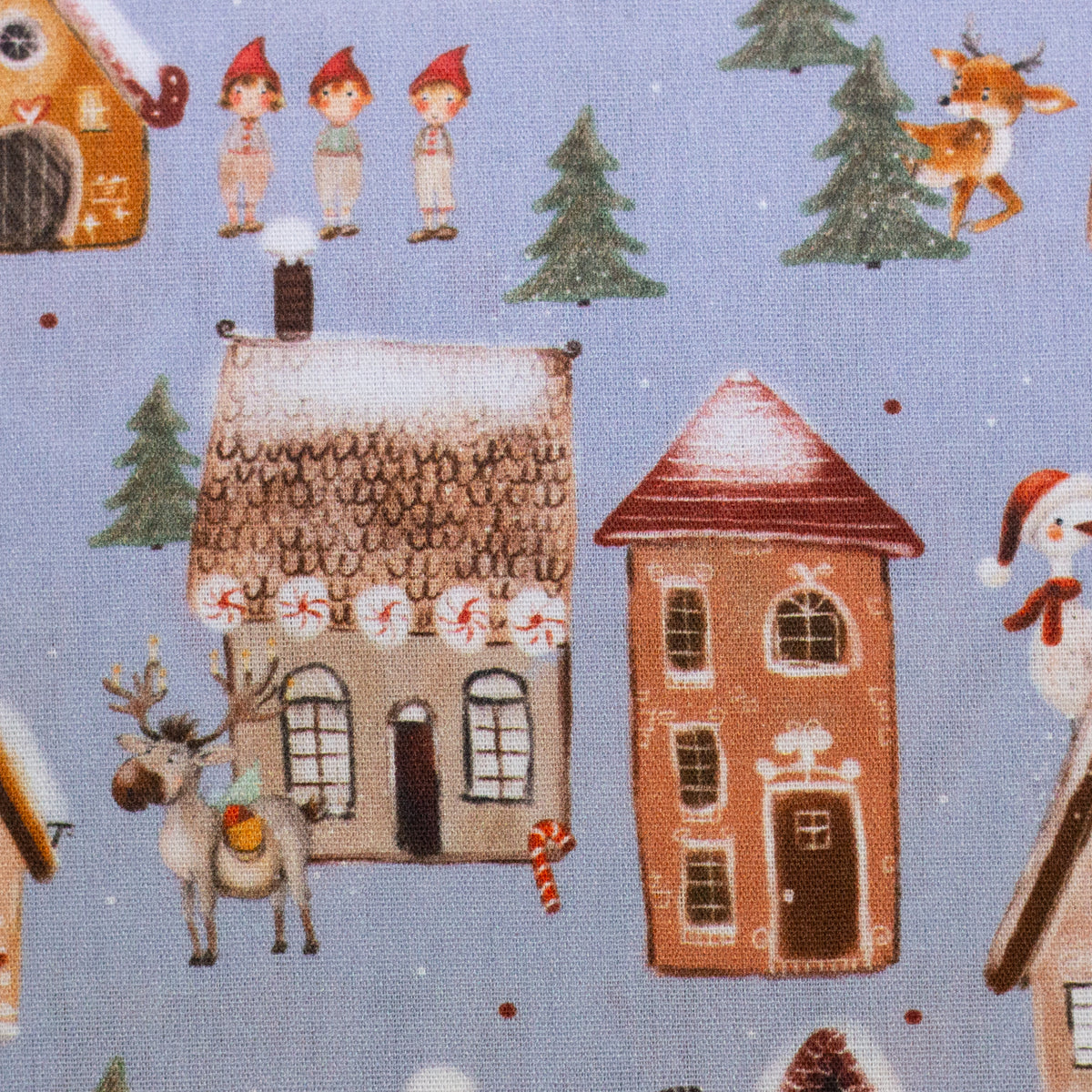 Baumwolle Weihnachten Casper Häuschen Wichtel