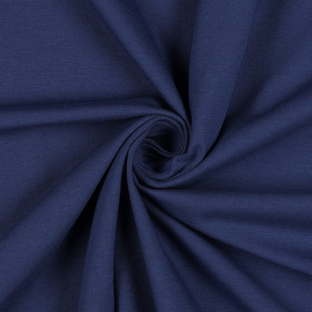 Jersey uni jeansblau
