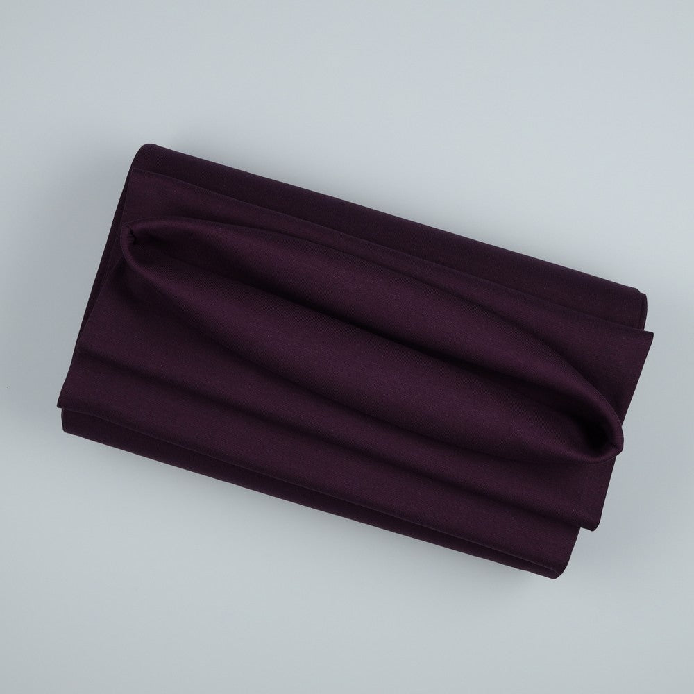 Bündchen uni dunkel aubergine