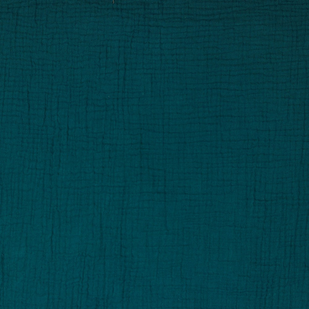 Musselin uni dunkel petrol