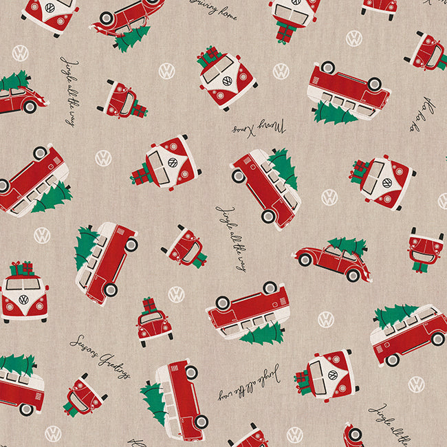 Canvas Weihnachten VW Bully XMAS Ride