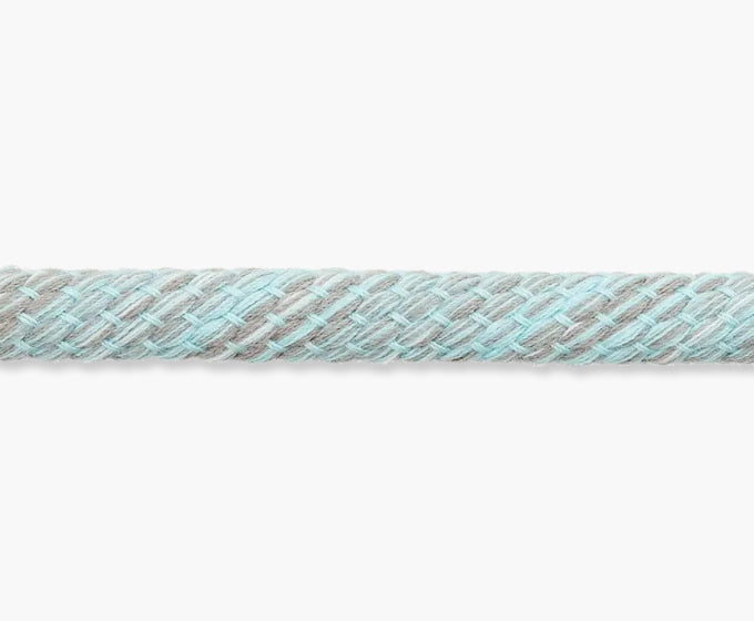 Kordel 6mm mint grau