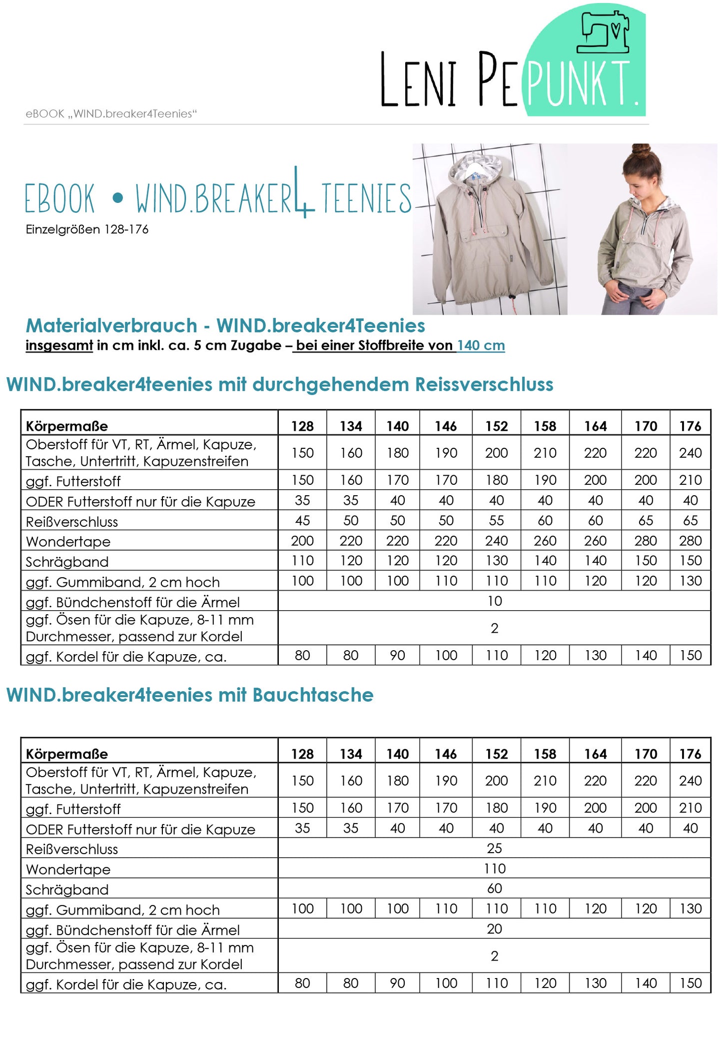 Lenipepunkt WIND.breaker4teenies Schupfjacke #142
