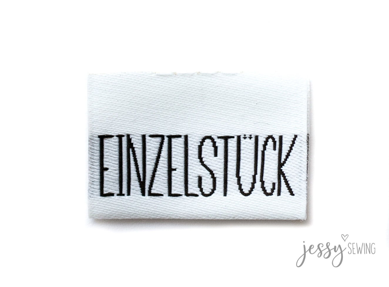 Label Weblabel "Einzelstück" white