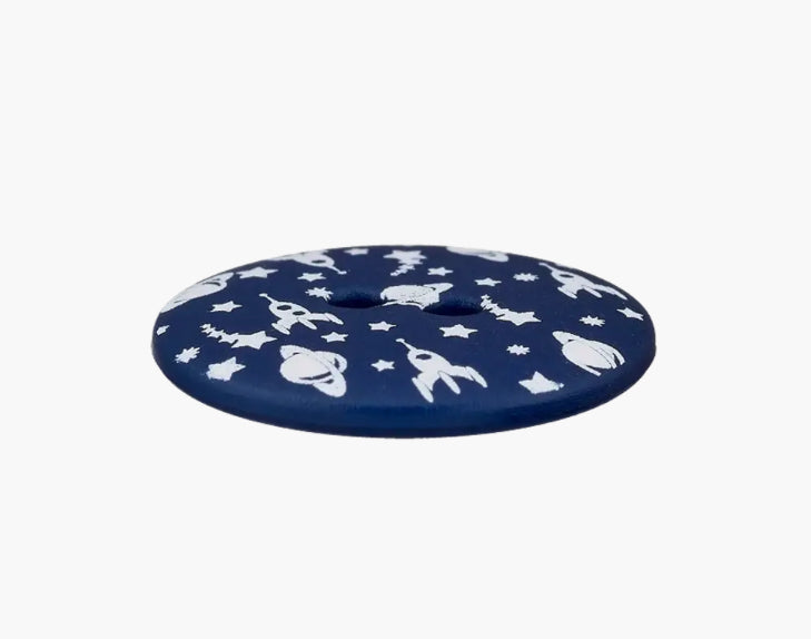 Knopf Raketen blau 20mm