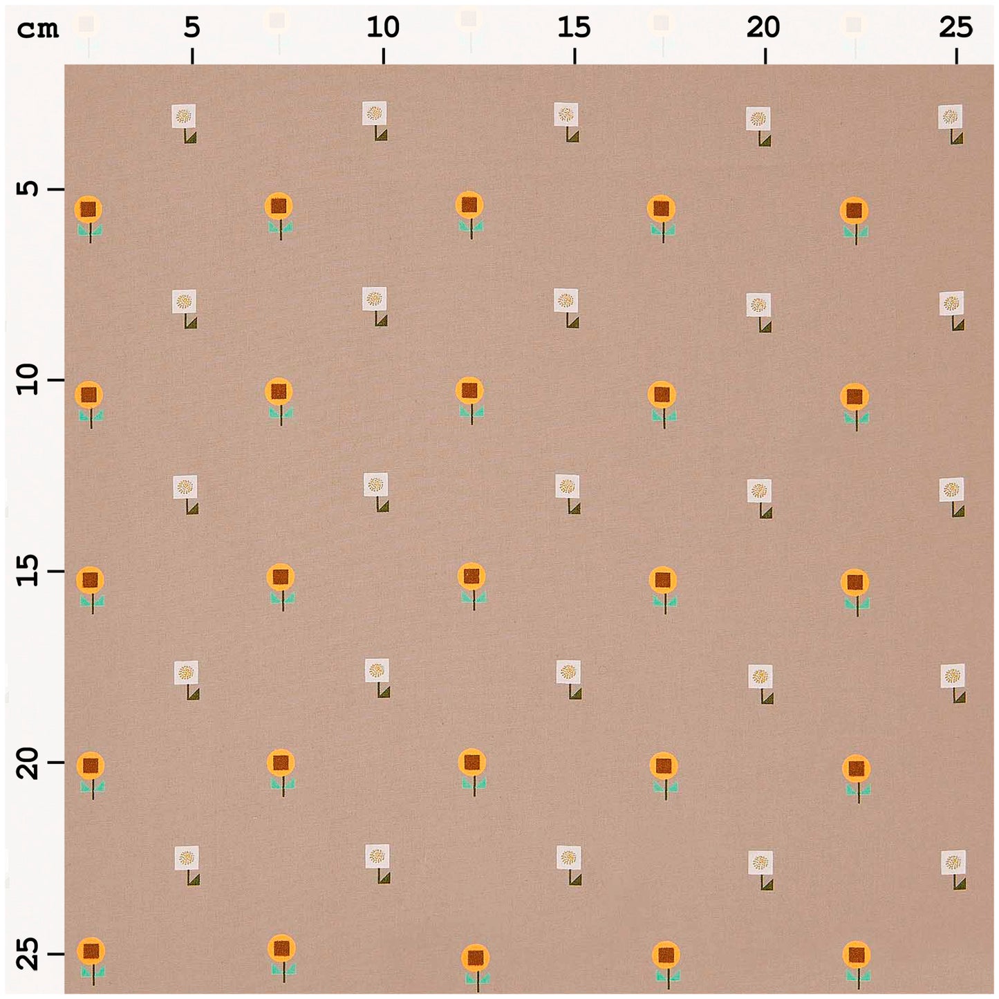 Baumwolle puder Pixel Blumen neon- Rico Design